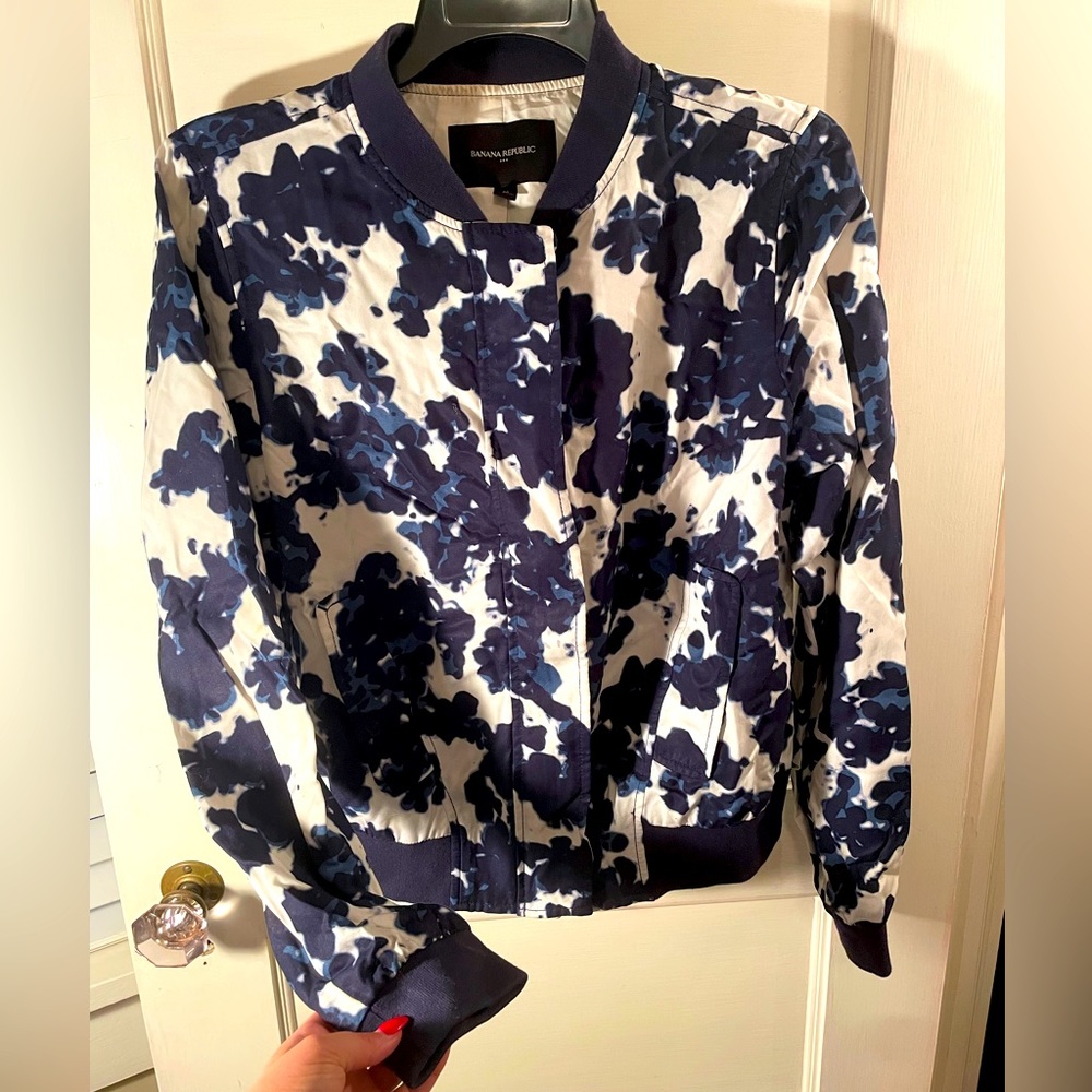Banana Republic Floral Bomber Jacket